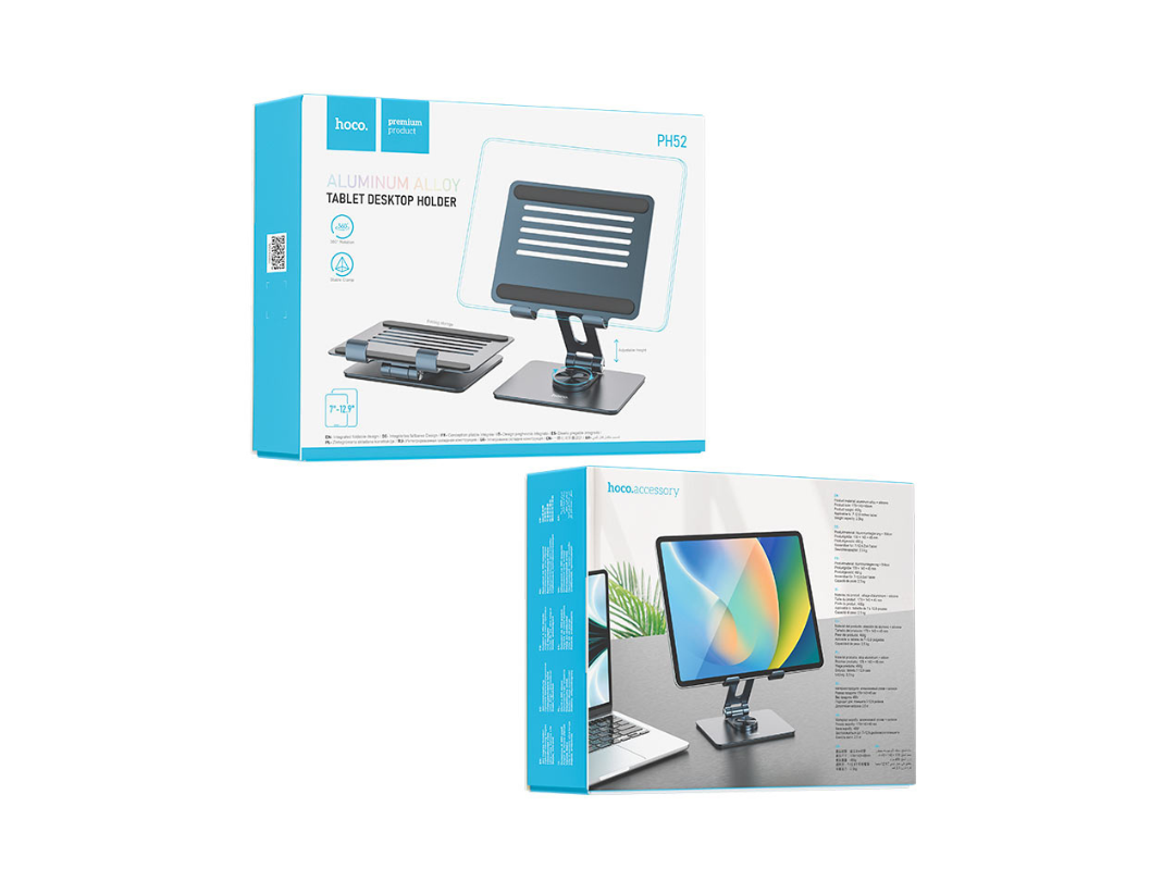 Hoco PH52 Might Rotating Desktop Stand - Adjustable, 360° Hoco PH52 Might Rotating Desktop Stand - Adjustable, 360°